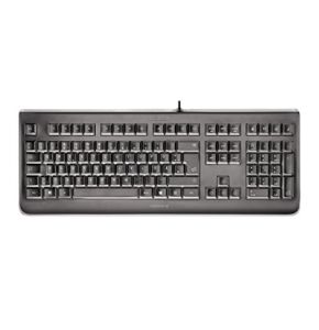 CHERRY KC 1068, Disposition Française, Clavier AZERTY, Facile à Désinfecter, Clavier Filaire Étanche, Frappe Silencieuse, Noir