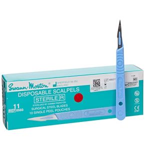 Swann-Morton 0503 Sterile Disposable Scalpel Size 11 - Pack of 10