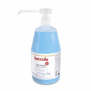 Baccide - Hydroalcoholic Gel - Eliminates 99.9% of Viruses and Bacteria - 96.8% Water and Plant-Based Ingredients - Made in France - 1L