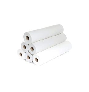 Embossed Examination Sheets - Pure White Cotton 2x18g/m² - Box of 9 Rolls - Type 135 Formats - Dimension 50x35cm - French Manufacturer