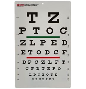 Gima 31303 Snellen Optometric Table 23 x 35.5, 6.1 m