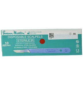 Swann-Morton - 0501 - Box of 10 Sterile Scalpels no. 10