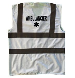 PATOUTATIS - Safety Vest - Chasuble - Paramedic - Unisex (L, White)