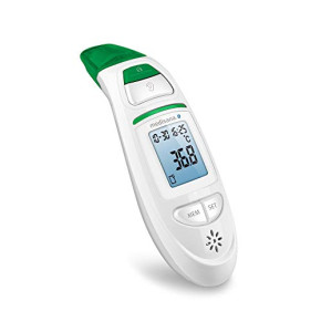 medisana TM 750 connect digital 6in1 clinical thermometer Thermomètre auriculaire pour bébé, enfants et adultes, thermomètre frontal avec alarm...