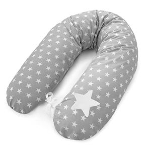 Amilian XXL Pregnancy Pillow - 170 cm in 100% Cotton with Star-Shaped Stitching for Optimal Comfort and Support