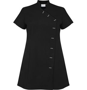 Essentials Tunique Croisée - Uniforme pour Salon de Beauté et Coiffure - Noire - 14