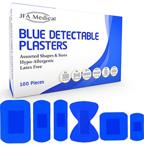 Jfa Medical Bleu Assortis pansements (6 Tailles) 100 pansements par boîte