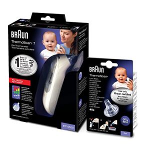 Braun Thermomètre Auriculaire Infrarouge ThermoScan7 IRT6520 + Embouts LF40 + Boitier de Protection Braun Thermomètre Auriculaire Infrarouge ThermoScan7 IRT6520 + Embouts LF40 + Boitier de Protection