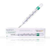 Thermomètre classic – Clinique avec Gallio sans mercure – Mesure orale, axillaire et rectale de la fièvre – Easy Flip, scuotendolo ac...