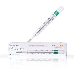 Thermomètre classic – Clinique avec Gallio sans mercure – Mesure orale, axillaire et rectale de la fièvre – Easy Flip, scuotendolo ac...