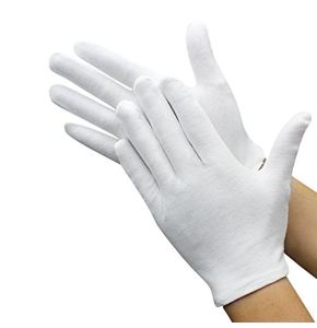 Gants d’examen de bijoux multi-coton blancs pour un travail quotidien, sains, pour homme et femme