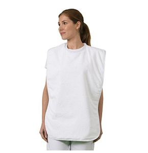Large Adult Bib in Terry Fabric With Snap Closure - Machine Washable and Dryer Safe