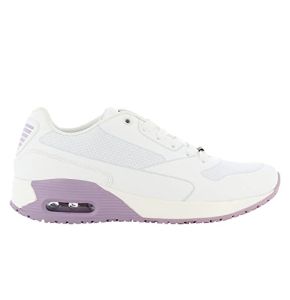 Oxypas Baskets Professionnelles Ela En Cuir Antistatique (ESD) Pour Femme (36, Blanc/Violet)