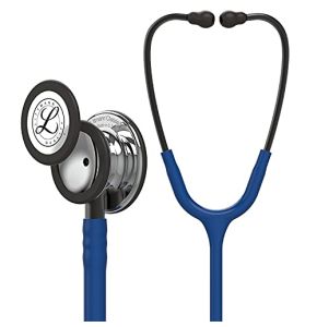3M Littmann Stéthoscope De Surveillance Classic III, Tubulure Bleu Marine, Édition Miroir, 69 cm, 5863