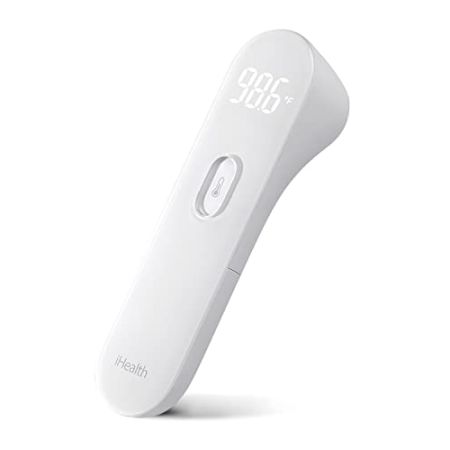 iHealth Thermomètre Led frontal sans contact infrarouge numérique pour adultes et enfants, pour bébé avec 3 capteurs ultra-sensibles (PT3)