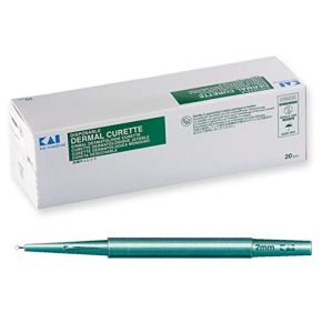 Gima 22602 curette Dermatologiche, 2 mm de diamètre, Lot de 20