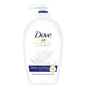 Dove Soin des Mains Savon Lavant Antibactérien Beurre de Karité & Vanille, Pour des mains douces et hydratées 250ml