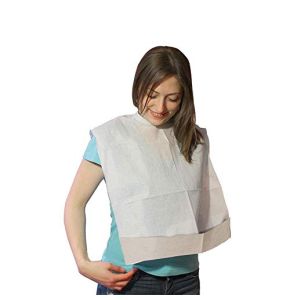 150 Bavoirs Pour Les Adultes À Usage Unique En Cellulose Et Polyéthylène Avec Poche Réservoir Et Lacets Perforés, Pré-Découpés, Absorbants