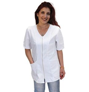 Blouse De Travail Pour Femme Avec Fermeture Éclair - Style Simple