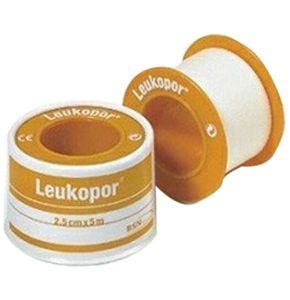 Leukopor Lot de 6 rouleaux de sparadrap chirurgical hypoallergénique 2,5 cm x 5 m