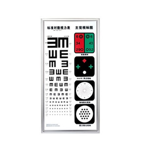 Hanchen LY-22C - Tableau d'acuité visuelle logarithmique standard avec boîte à lumière LED pour optométrie ophtalmologique (LY-22C)