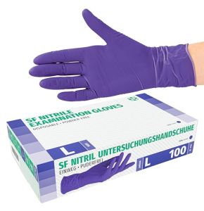 Nitrile Gloves 1000 Pieces 10 Boxes (L, Purple) Disposable Examination Gloves