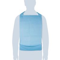 Disposable Polyethylene Bibs (100 pieces) - Tear-Resistant and Waterproof with Pocket