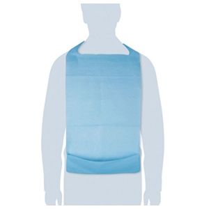 Bavoirs Jetables en Polyéthylène 100 pcs - Imperméable avec Poche - Bavoirs Idéal pour la Restauration, les Personnes Adultes et Âgées