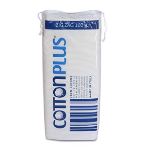 Cotton Plus ZIG ZAG 100 g - LIGNE MÉDICALE | 100% pur coton hydrophile cardé pour usage médical | Doux et absorbant.