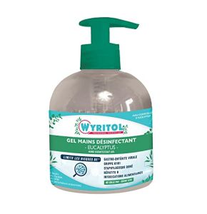 WYRITOL - Gel Hydroalcoolique - Désinfectant Mains - Antibactérien et Virucide - Formule Naturelle - 70,2% Ethanol - Parfum Eucalyptus - 300 ML