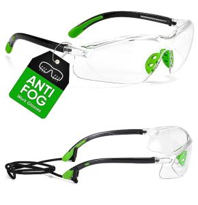 SAFEYEAR Lunettes de Protection Lunettes de Sécurité - SG003 Airsoft Bricolage Jardinage Tir Cuisine Laboratoire Transparentes Anti Buée et Anti Rayure