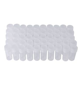 50-Piece Small Sample Bottle | Empty Plastic Container | Medical Storage Container | Portable for Solids, Pills, Seeds