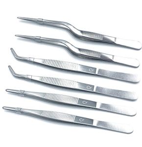 Dohuge 6-Piece Stainless Steel Tweezers