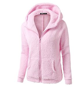 Susenstone Women's Fleece Zip-Up Hoodie - Fashion Tops
