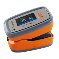 SPENGLER Oxystart, Oxymètre de Pouls Digital Portable, Mesure de l'Oxygénation, Facile à Utiliser, Fiable et Précis, Compact et Léger (Orange)