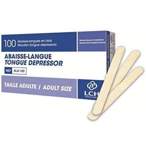 Set of 4 boxes of 100 Adult Wooden Tongue Depressors - Pépites du Monde: Practical and Durable (PDM-ALX100-4)