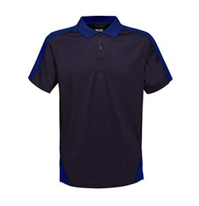 Regatta Men's Quick-Drying Moisture-Wicking Polo with Contrast Buttoned Collar T-Shirts/Polos/Vests Men Navy/New Royal Size L