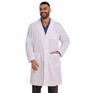 JONATHAN UNIFORM Unisex Blouse de Travail Blanche avec Manches Longues, Chimie, Médicale Femme et Homme de Laboratoire et Pharmacie