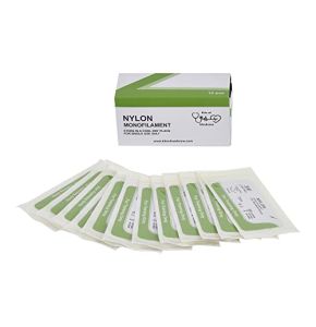 Fil de Suture Nylon (Paquet de 12 pièces) | Meilleur fil de pratique de suture | Pour les étudiants en médecine, les médecins, les dentistes et...