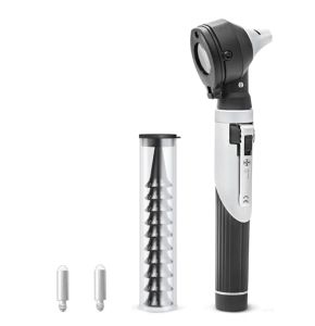 AIESI® Otoscope professionnel médical de poche à fibre optique avec éclairage LED 3V à lumière blanche VISIOSCOPE, Garantie de 24 mois