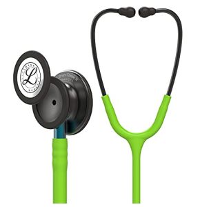 3M Littmann Stéthoscope de Surveillance Classic III, Tubulure Citron Vert, Smoke Edition, Base Bleue, 69 cm, 5875