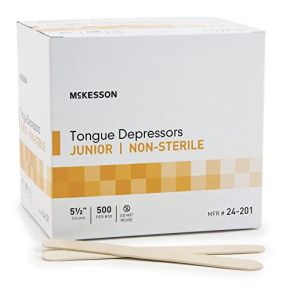 McKesson Abaisse-langue non aromatisé non stérile 24-201 1 boîte de 500/boîte
