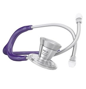 MDF Instruments ProCardial Stéthoscope de Cardiologie Léger en Titane, Adulte, Pavillon Double, Tubulure Violet, Garantie de 30 Ans, Pièces de R...