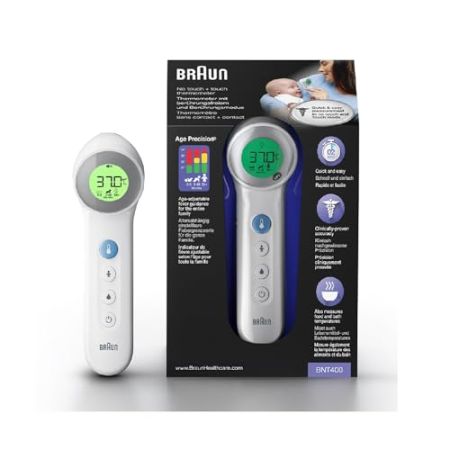 Braun BNT400EE No Touch + Touch Thermomètre avec précision d'âge