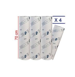 MFB Provence® - Draps D'examen Ouate Luxe 70 cm - 4 Rouleaux - Gaufré - Dimension 70x35cm