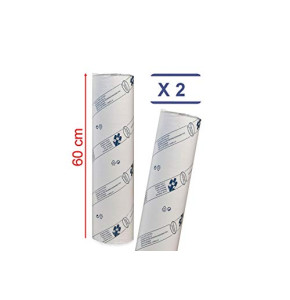 déliktess MFB Provence® - Draps D'examen Ouate Luxe 60 cm - 2 rouleaux - Gaufré - Dimension 60x35cm