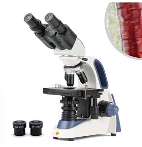 SWIFT SW380B Microscope Binoculaire Professionnel 40X-2500X avec Tête Siedentopf et Oculaires 10X et 25X