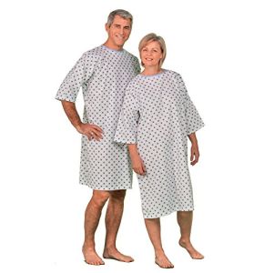 AMIBIS Chemise d’Hôpital Promo - Chemise d'opération Fermeture Dos - Prix pour Le Lot de 3 - Taille Unique