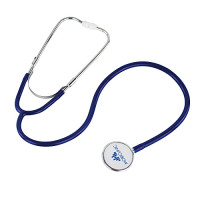 Mobiclinic®, Stéthoscope, Stéthoscope de Diagnostic, Stetoscope adulte professionnel, Une cloche, Bleu marine