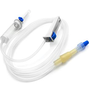 AIESI® Sets de perfusion pour goutte intraveineuse stérile avec connexion luer lock HOSPISET (Paquet de 25 pièces), Sans latex, Sans aiguille